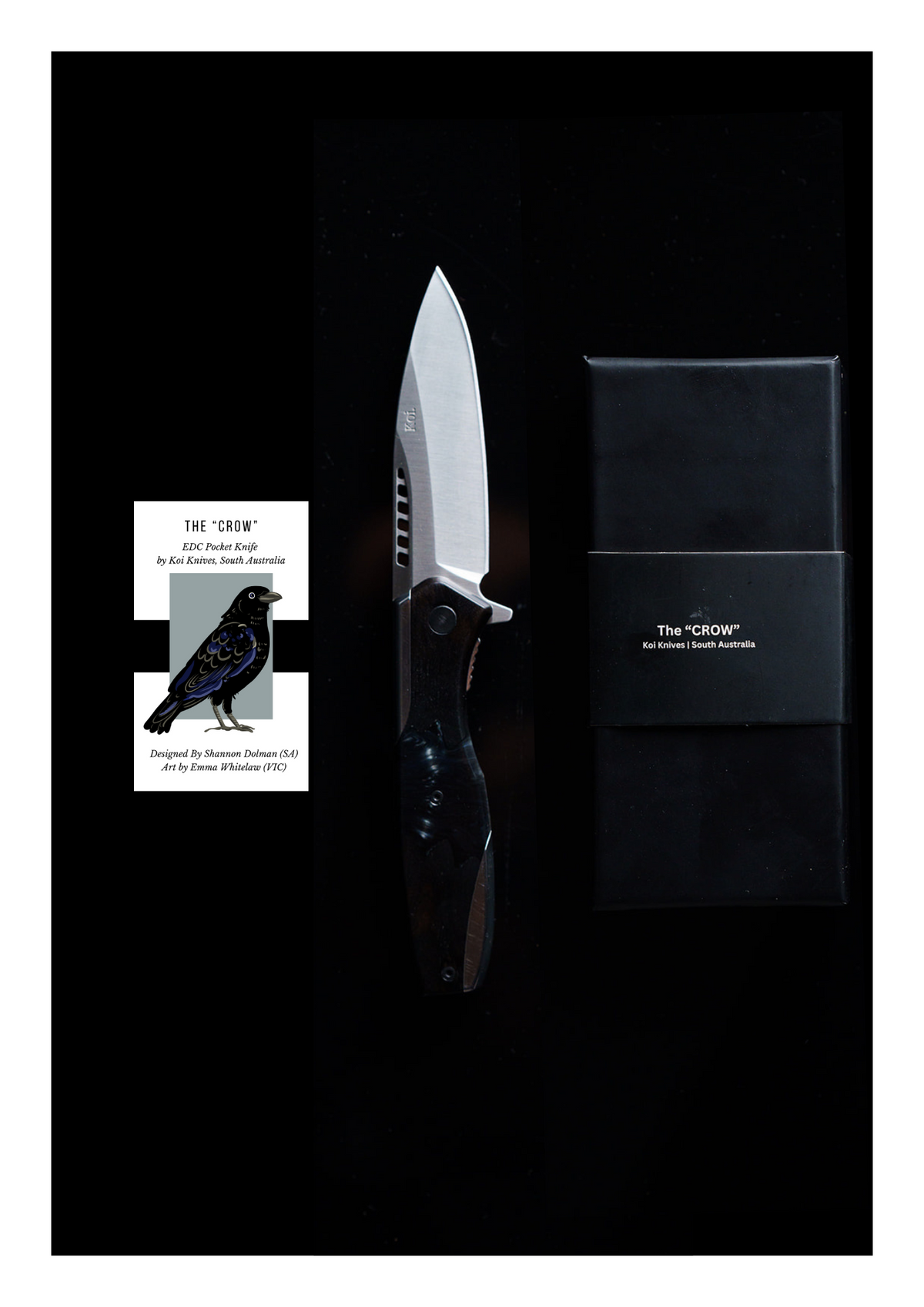 &quot;Chris&quot; | The Crow EDC Pocket Knife - Koi Knives