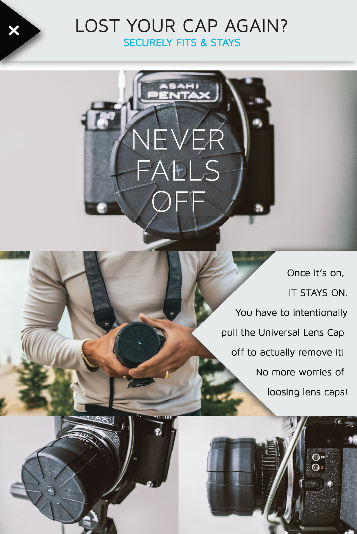 Universal Lens Cap - One Cap to Protect Every Lens You Own