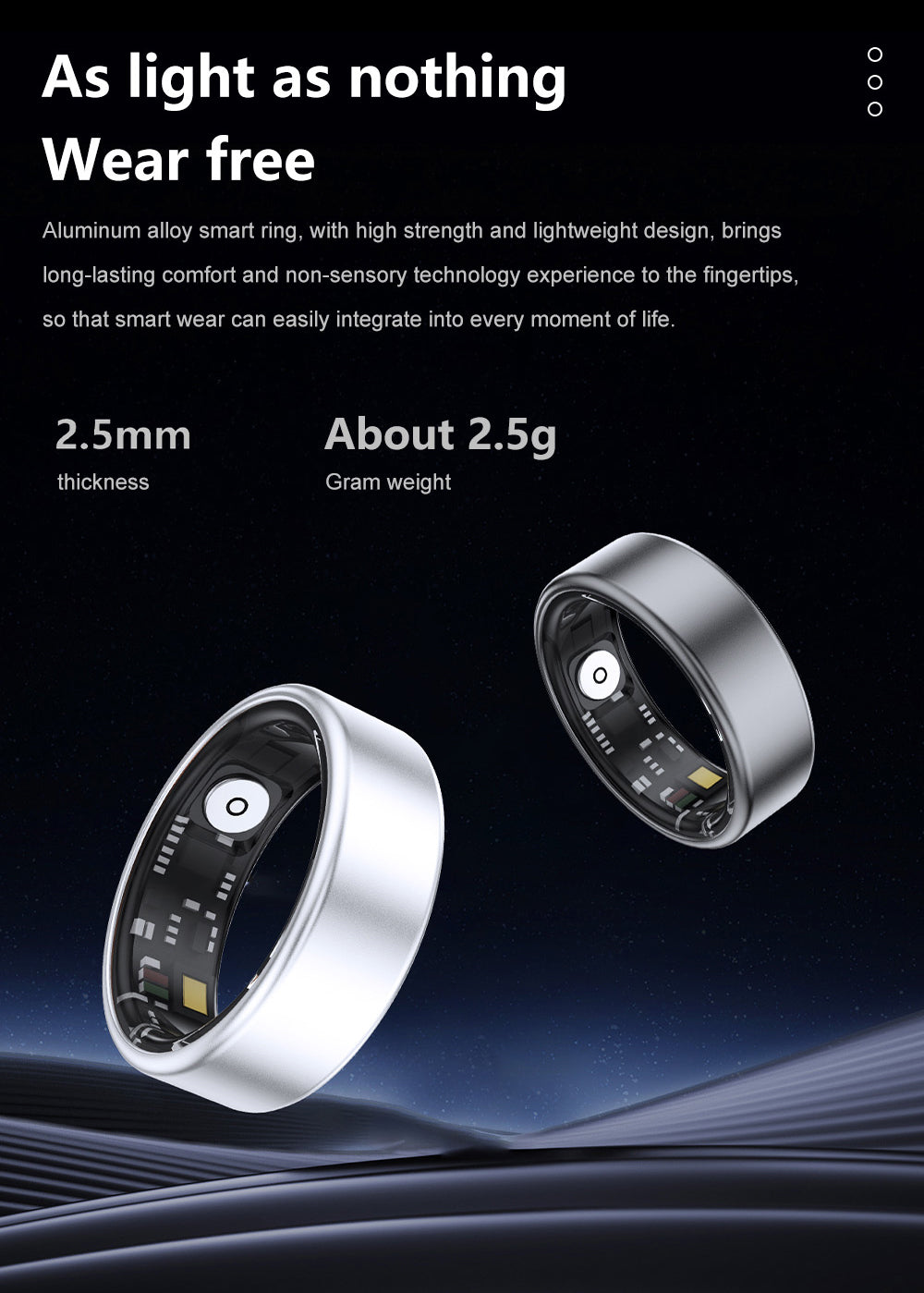 J-RING X1 - Space Aluminum Smart Ring
