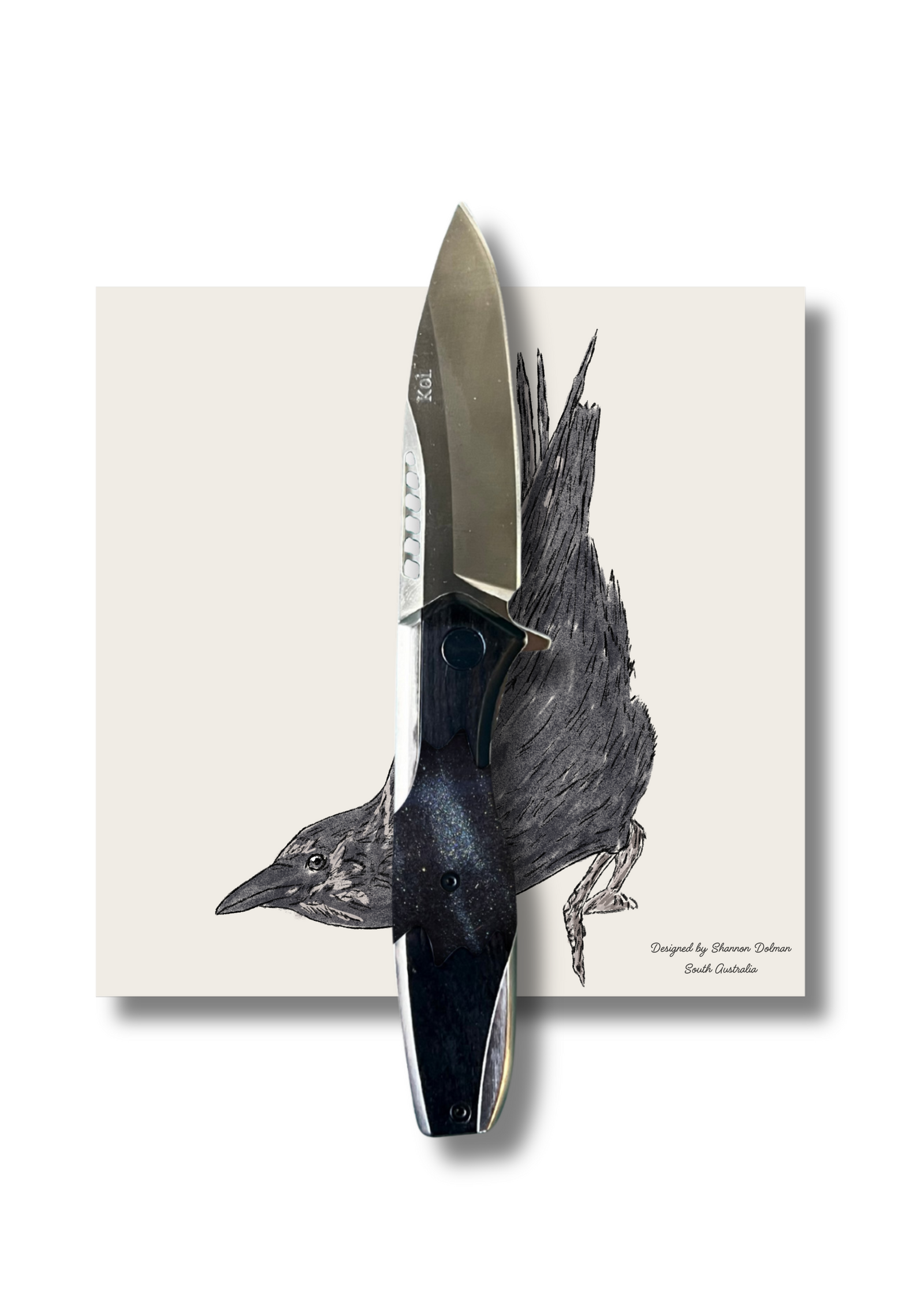 "Chris" | The Crow EDC Pocket Knife - Koi Knives