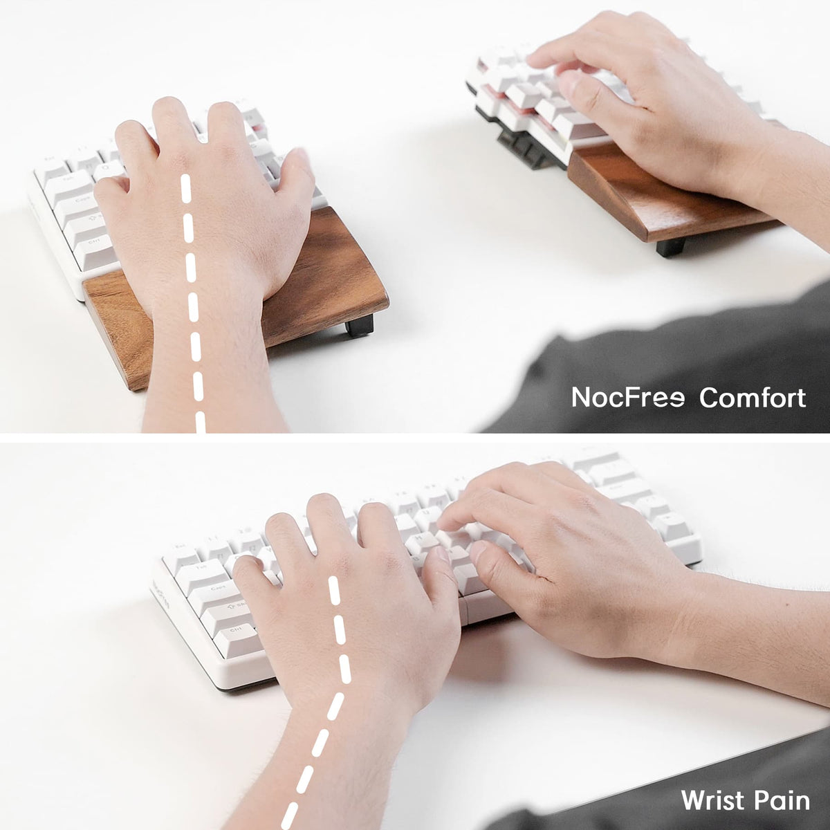 NocFree Lite Wireless Split Keyboard - Stay Comfortable &amp; Productive with a Wireless Split Keyboard That Just Works