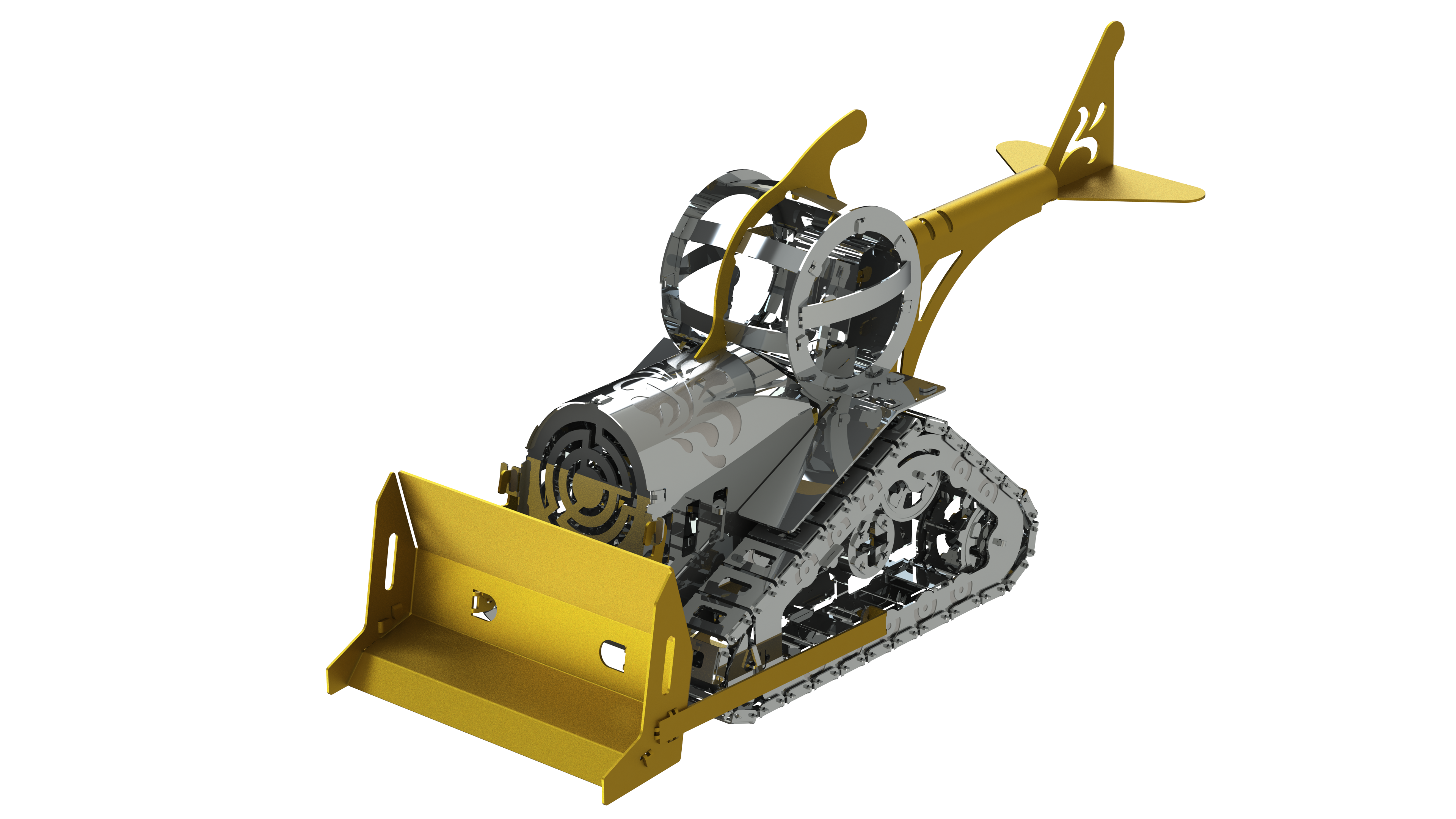 Metal Time Models - Graceful CAT Bulldozer