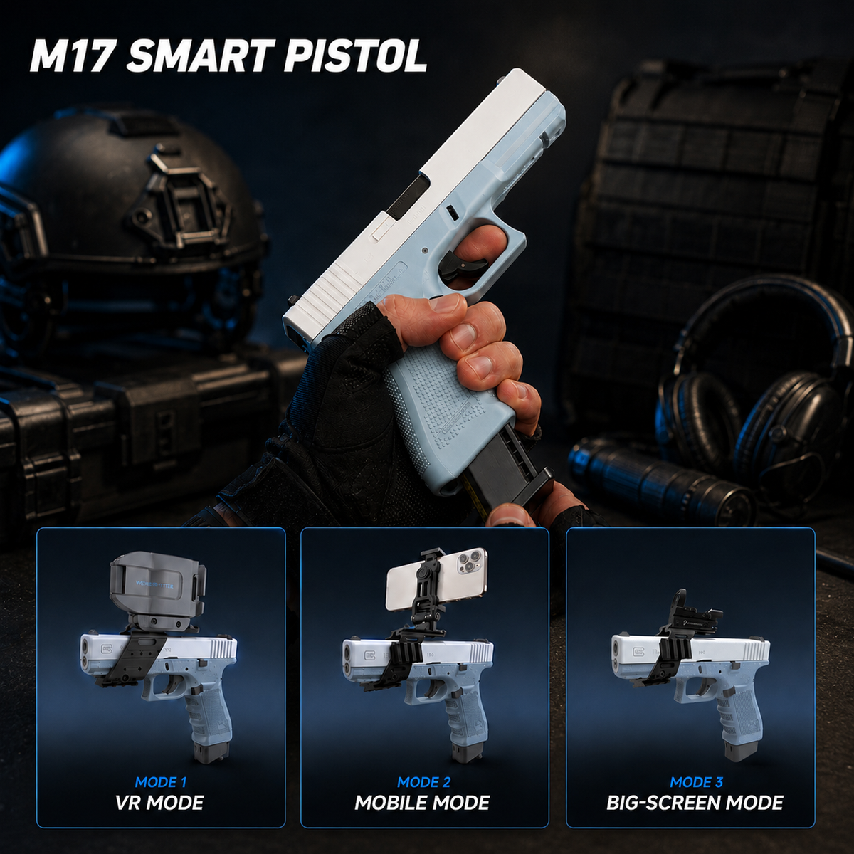 WONDERFITTER M17 SMART PISTOL – FEEL EVERY SHOT. THE PHYSICAL RECOIL CONTROLLER FOR MOBILE, TV &amp; VR