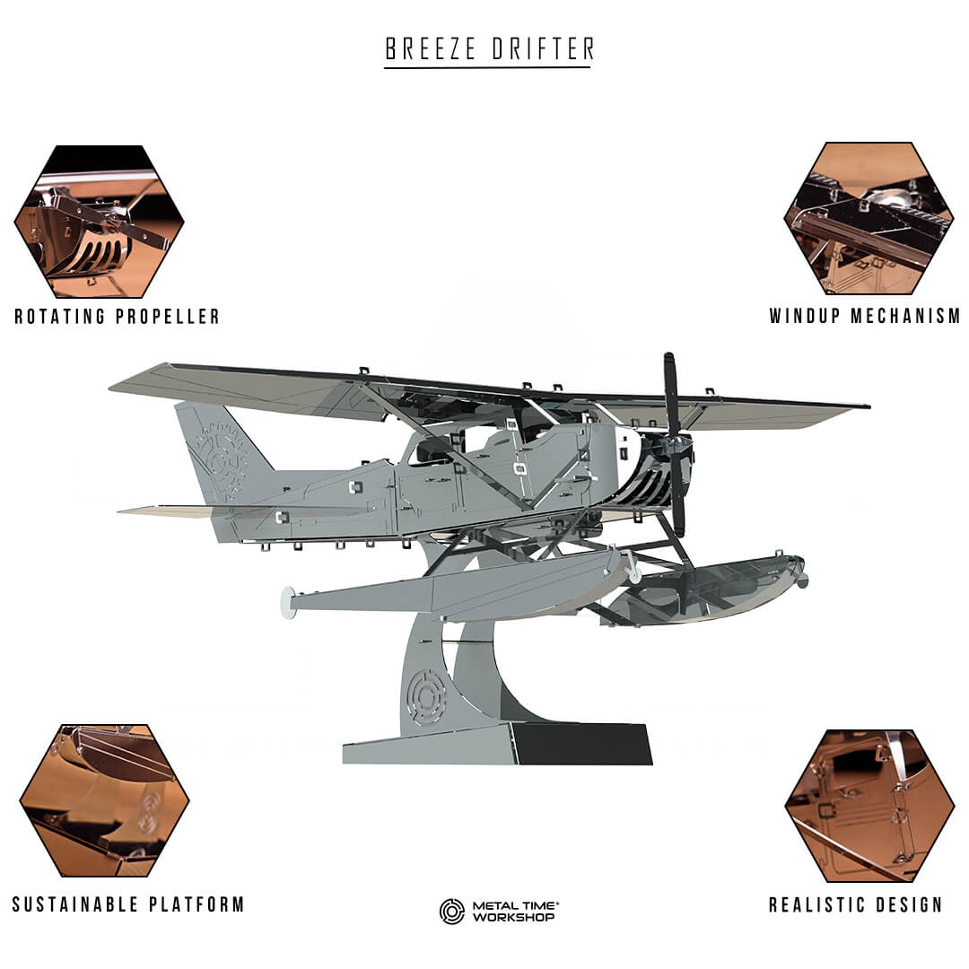 Metal Time Models - Breeze Drifter Cessna Seaplane