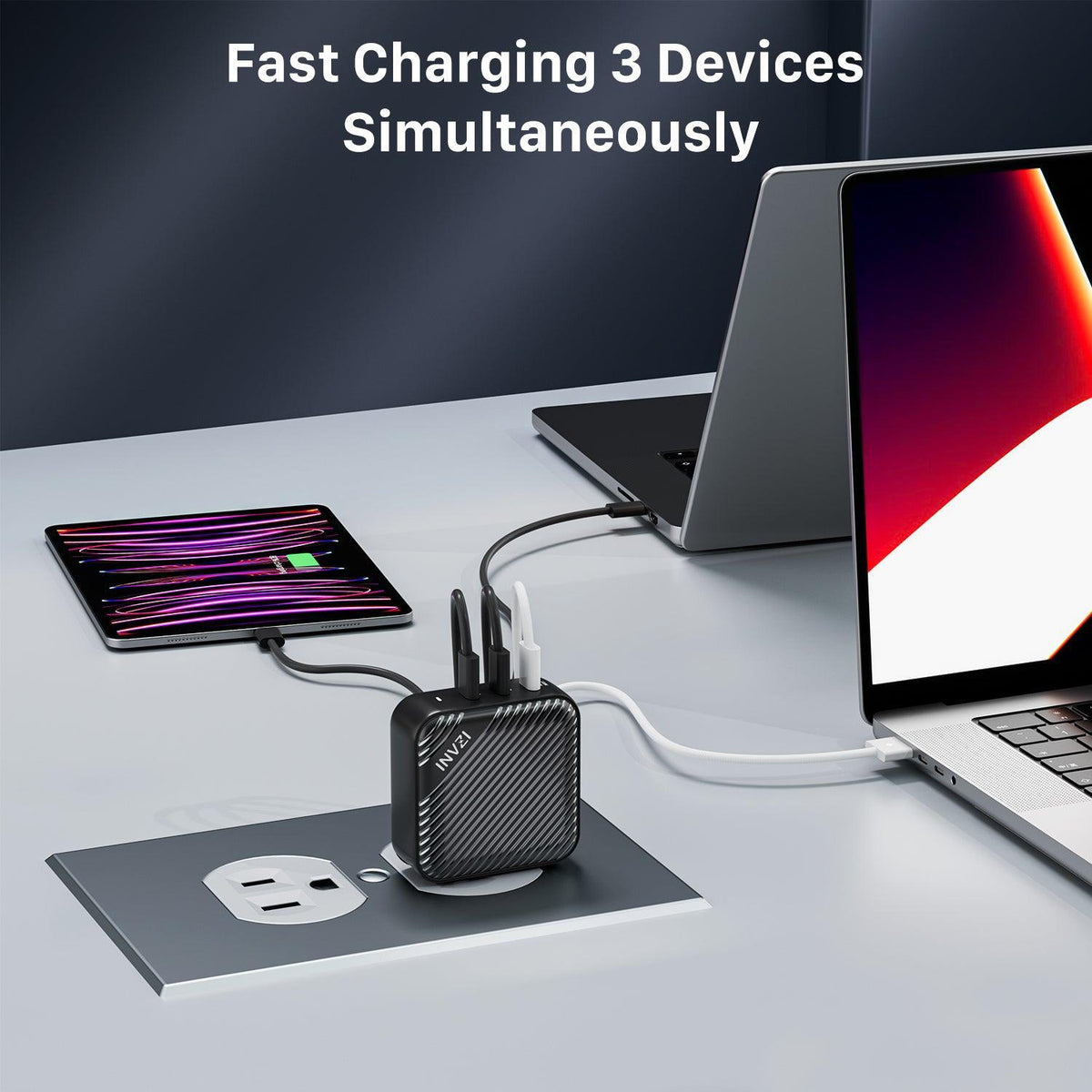 INVZI Power Adapters &amp; Chargers INVZI GaNHub 140W GaN USB-C Charger with PD 3.1 (GaNHub 140W)