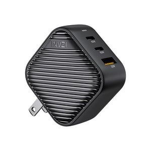 INVZI GaNHub 65W - GaN USB-C Charger 3-Port 2C1A