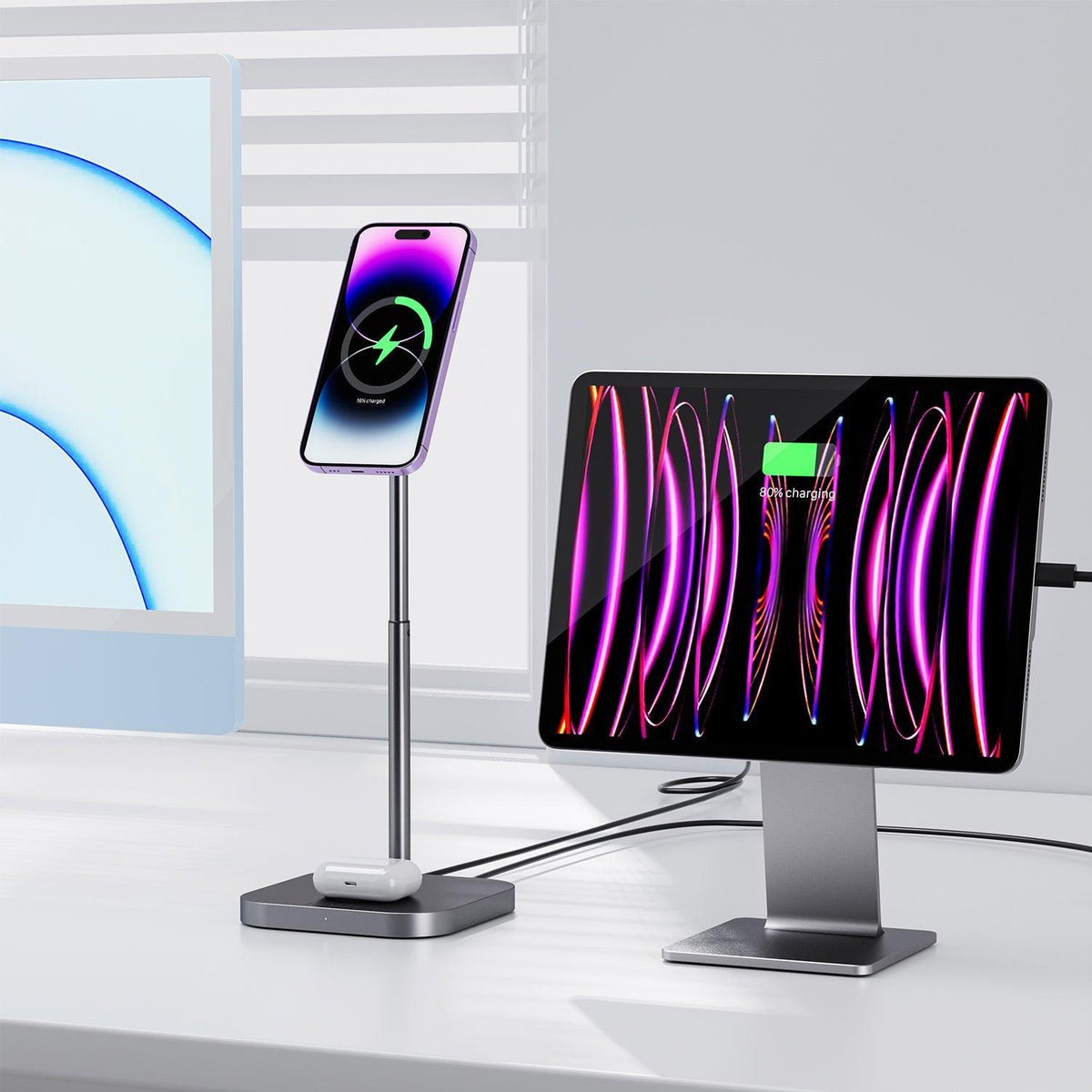 INVZI MagSafe Wireless Charger INVZI MagFree 3-in-1 MagSafe Charger 【Apple MFi Certifiedã€?for iPhone 14, AirPods, Apple Watch and iPad