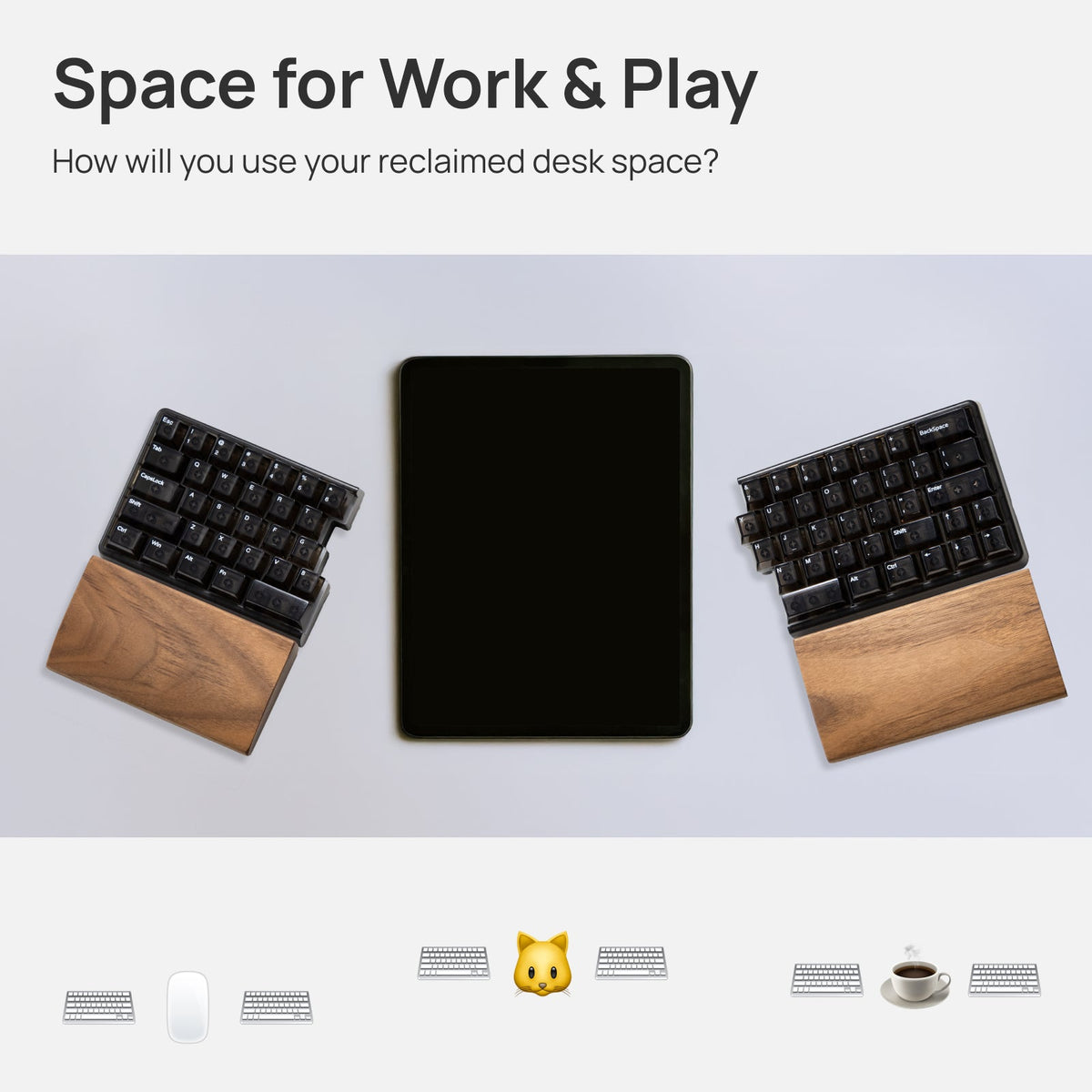 NocFree Lite Wireless Split Keyboard - Stay Comfortable &amp; Productive with a Wireless Split Keyboard That Just Works