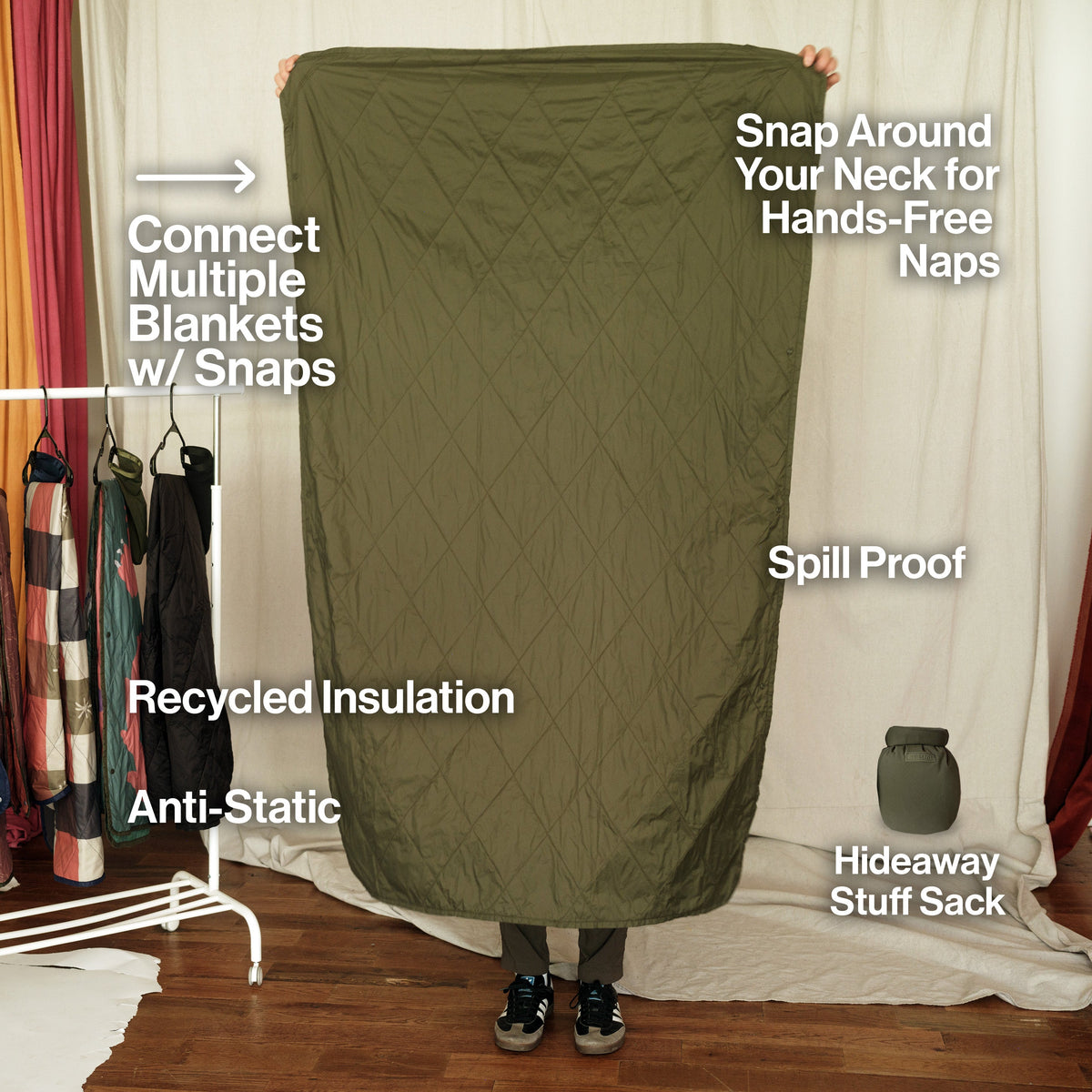 Layover™ Travel Blanket - Stay Cozy Anywhere Without Packing Bulk