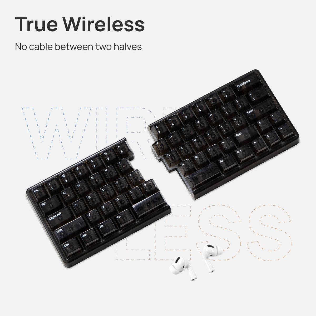 NocFree Lite Wireless Split Keyboard - Stay Comfortable &amp; Productive with a Wireless Split Keyboard That Just Works